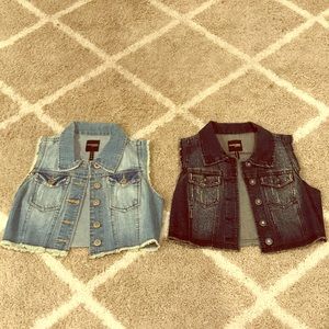 🍍Sleeveless Denim Jacket Set